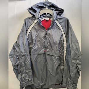 Nike Men's Gray Hooded Windbreaker Size S